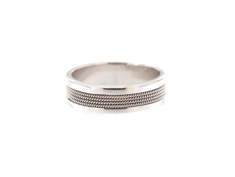 Anello in oro b 750/1000 fede con filo filigrana