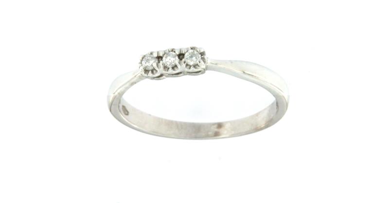 Anello in oro b 750/1000 trilogy con zirc mis 9