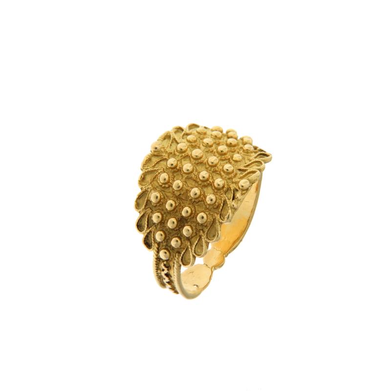 Anello in oro g 750/1000 fede campidanese 4 file misura 17,5