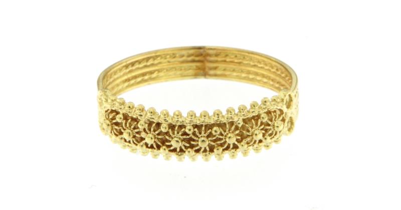 Anello in oro g 750/1000 fede sarda nuorese 1 fila mis 12 