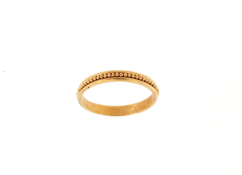 Anello in oro g 750/1000 fedina con filo filigrana