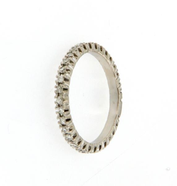 Anello oro bianco 750/1000 eternity  con diamantini misura 12