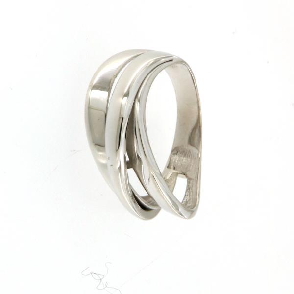 Anello oro bianco 750/1000 intreccio mis. 16