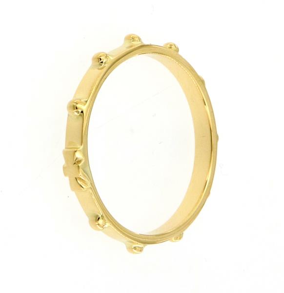 Anello oro giallo 750/1000 fede rosario mis 28