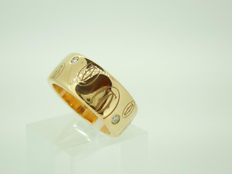 Anello Oro Giallo 750/1000 Modello Fascia Cartier Con Diamantini Usato -  Outlet dei preziosi