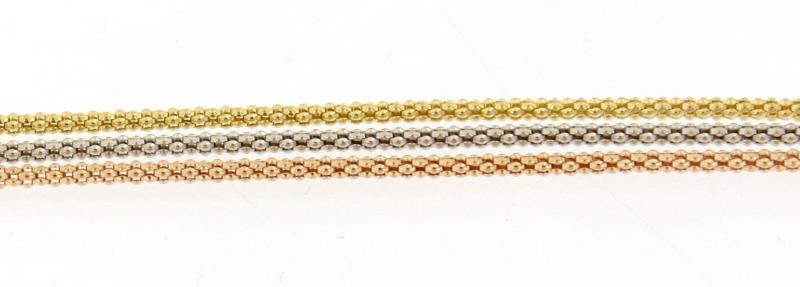 Bracciale 3 ori 750/1000  3 fili cm 19