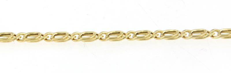 Bracciale in oro giallo 750\1000  groumette cm 19