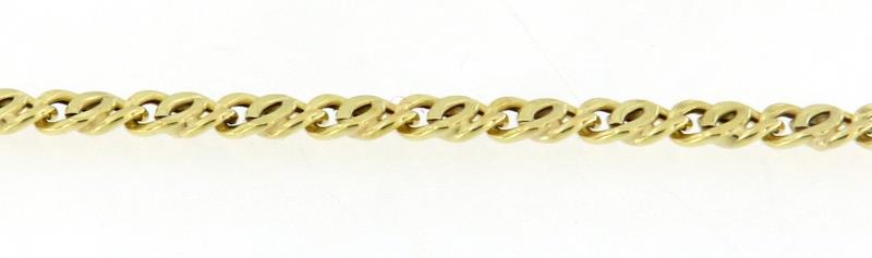Bracciale in oro giallo 750\1000  groumette schiacciata cm 20