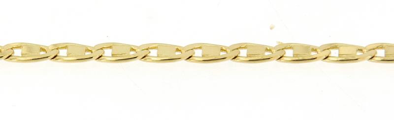 Bracciale in oro giallo 750\1000 maglia piatta cm 18