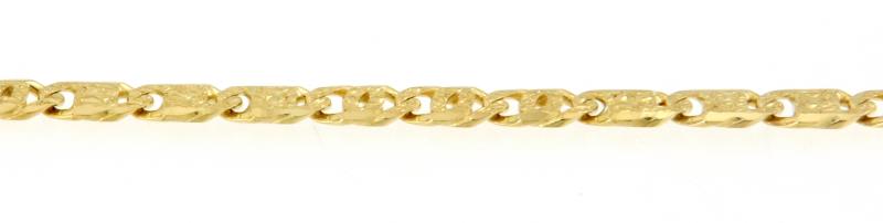 Bracciale in oro giallo 750\1000 maglie satinate cm 21