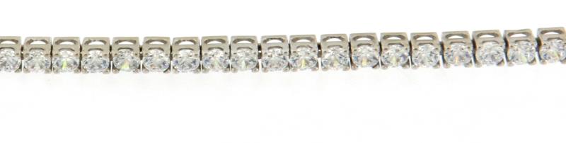 Bracciale oro bianco 750/1000 tennis con pietre bianche cm 18