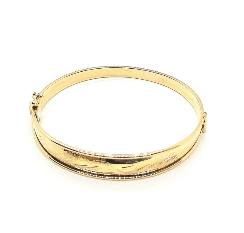 Bracciale  oro giallo 750/1000 alla schiava  semi - satinato