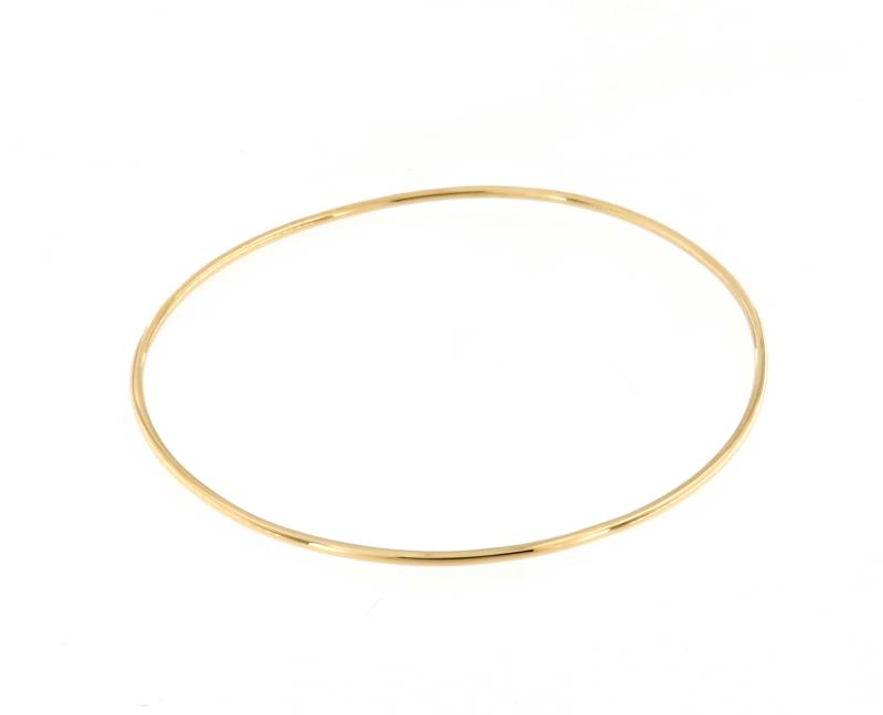 Bracciale oro giallo 750/1000 cerchio rigido diam. cm 7