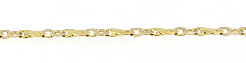Bracciale oro giallo 750/1000 groumette schiacciata cm 19