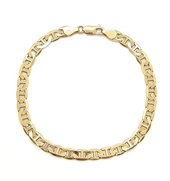 Bracciale oro giallo 750/1000 maglia ancora  cm.21.30