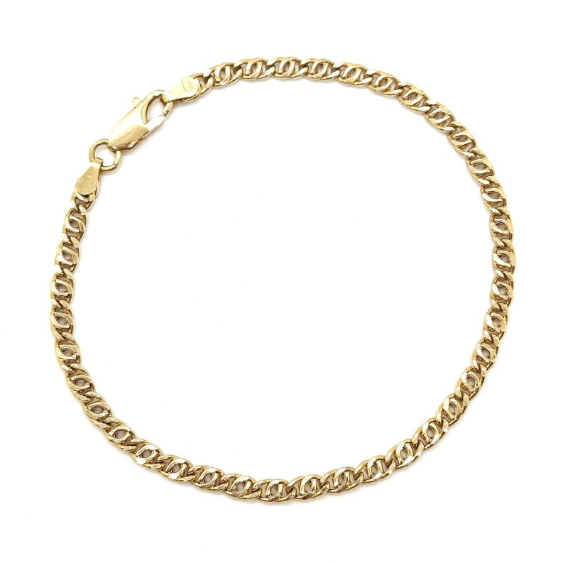 Bracciale oro giallo 750/1000  maglia occhio di pernice cm. 20