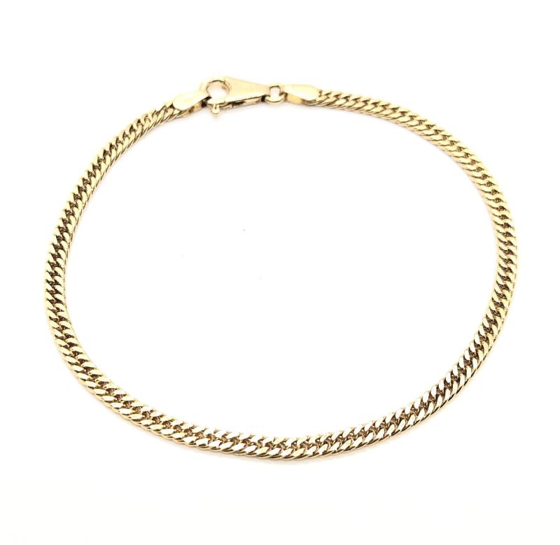 Bracciale  oro giallo 750/1000 maglia piatta  cm. 19.5