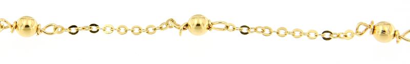 Bracciale  oro giallo 750/1000 palline cm14