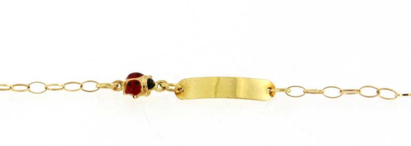 Bracciale oro giallo 750/1000 targhetta cm 14