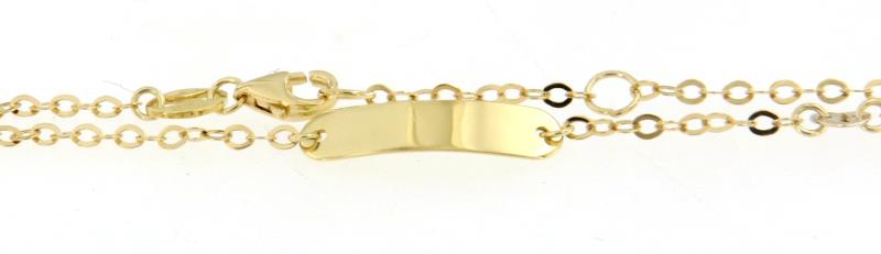 Bracciale oro giallo 750/1000 targhetta cm 15
