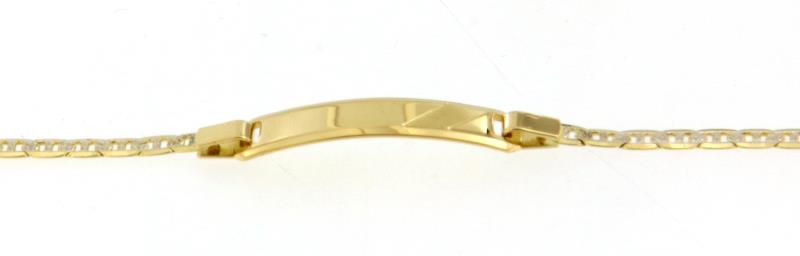 Bracciale oro giallo 750\1000 targhetta cm 13.5