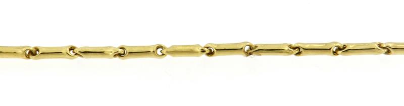 Chimento bracciale in oro giallo 750\1000 a segmenti cm 17