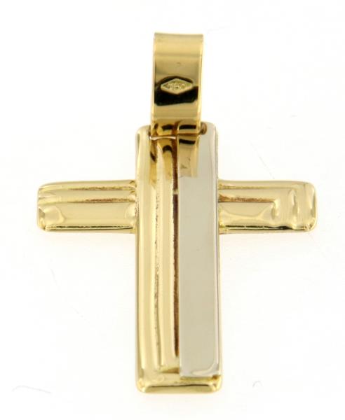 Ciondolo due ori 750\1000 croce