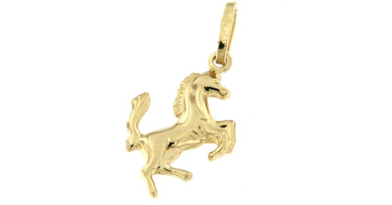 Ciondolo in oro g 750/1000 cavallo cm 2 x 2 cm