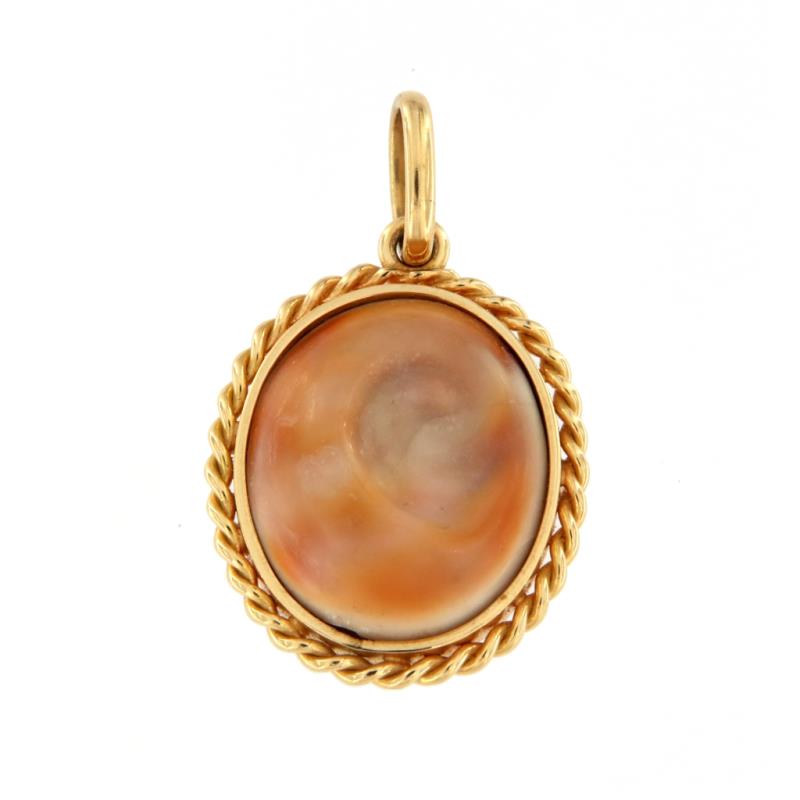 Ciondolo in oro g 750/1000 occhio di santa lucia