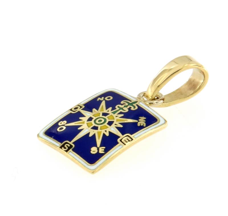 Ciondolo in oro giallo 750\1000 rosa dei venti