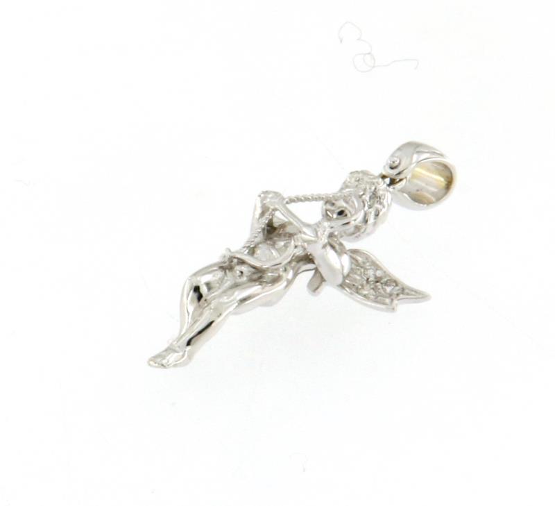 Ciondolo oro bianco 750\1000 angelo