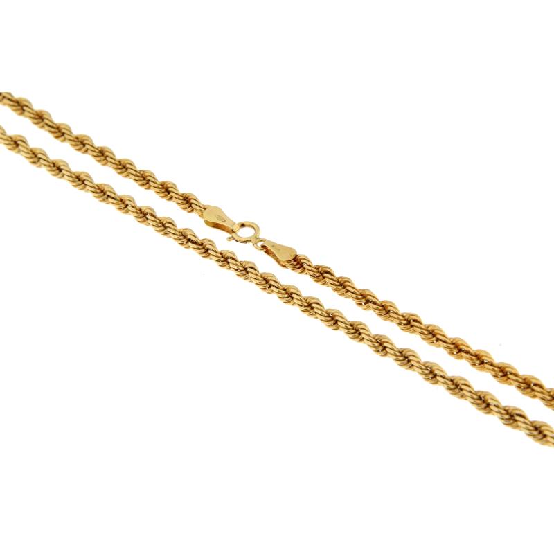 Collana in oro g 750/1000 corda torchon cm 45