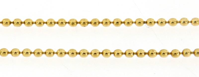 Collana in oro giallo 750\1000 a pallini  cm 41