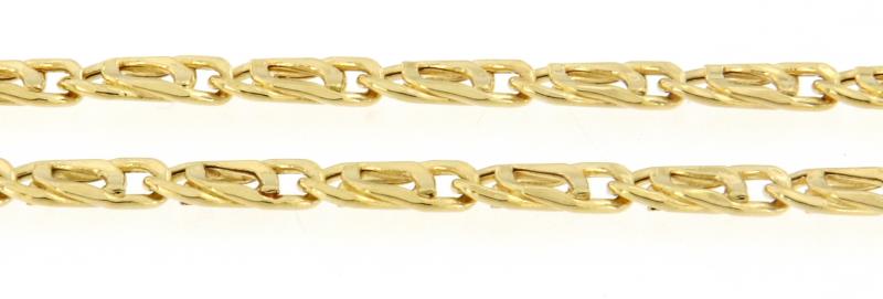 Collana in oro giallo 750\1000 bizantina cm 48