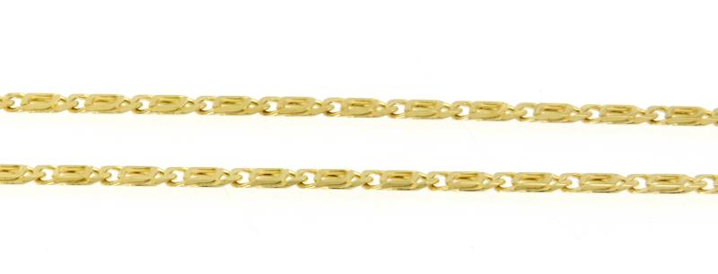 Collana in oro giallo 750\1000 groumette cm 60