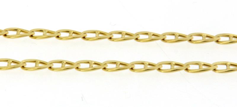 Collana in oro giallo 750\1000 groumette cm 60