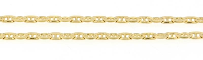 Collana in oro giallo 750\1000 maglia marina piatta cm 48