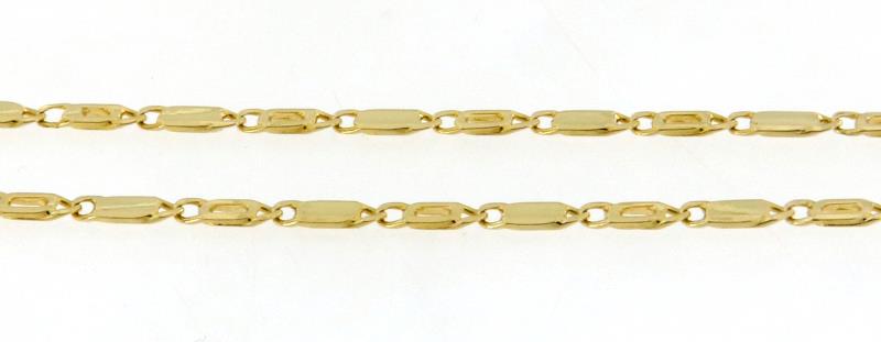 Collana in oro giallo 750\1000 maglia mista cm 60