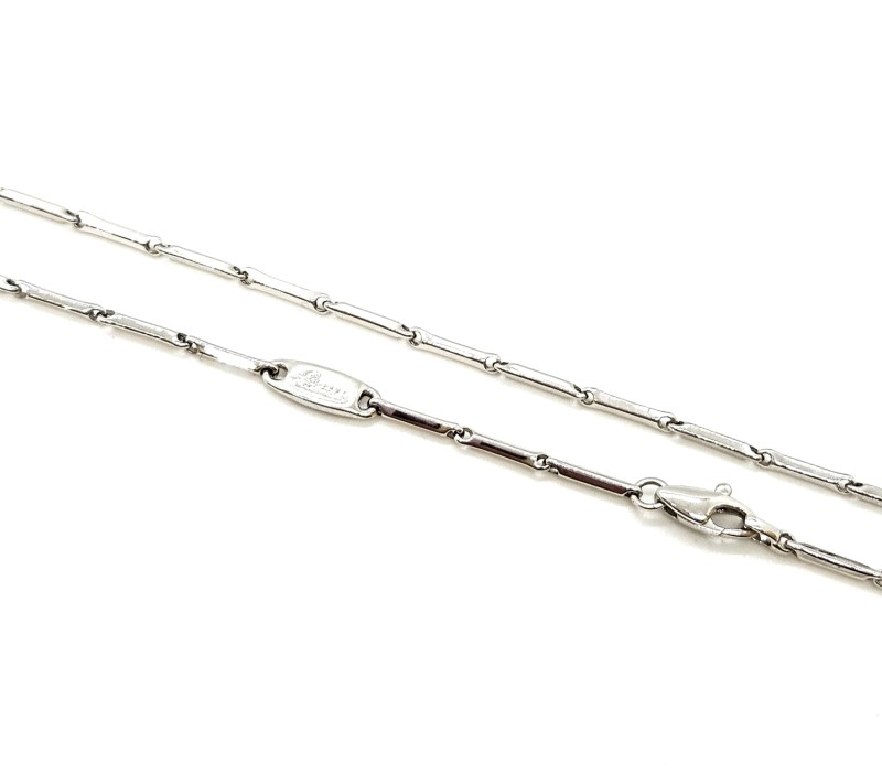 Collana  oro bianco 750/1000 maglia a elementi cm 50.5