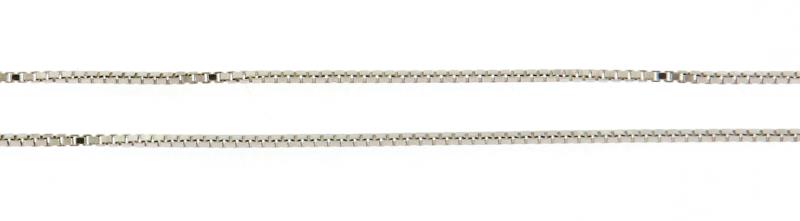 Collana oro bianco 750/1000 venetina cm 40