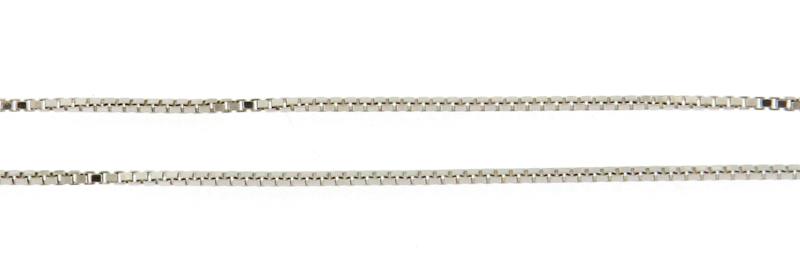 Collana oro bianco 750/1000 venetina cm 40