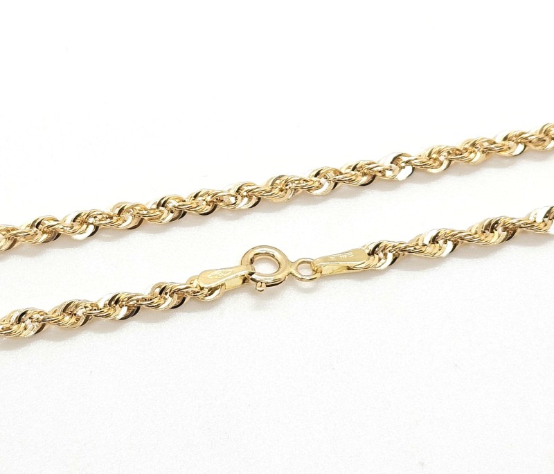 Collana oro giallo 750/1000 maglia arrotolata cm 50.5