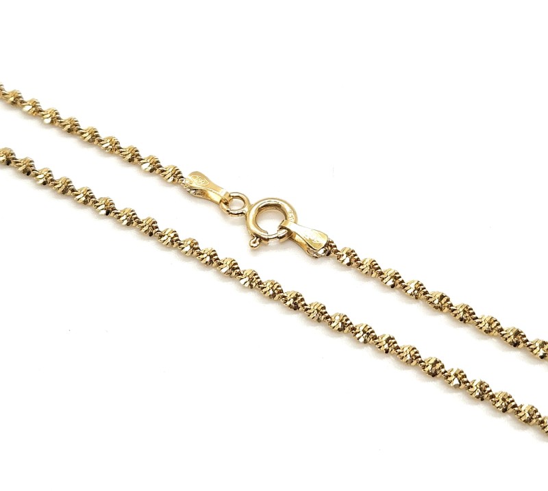 Collana oro giallo 750/1000 maglia arrotolata 
