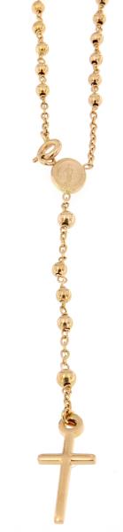 Collana oro rosa 750/1000 rosario  cm 46 ( pendente cm 7)