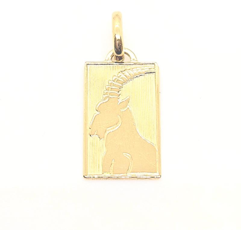 Medaglia  oro giallo 750/1000  segno zodiacale  