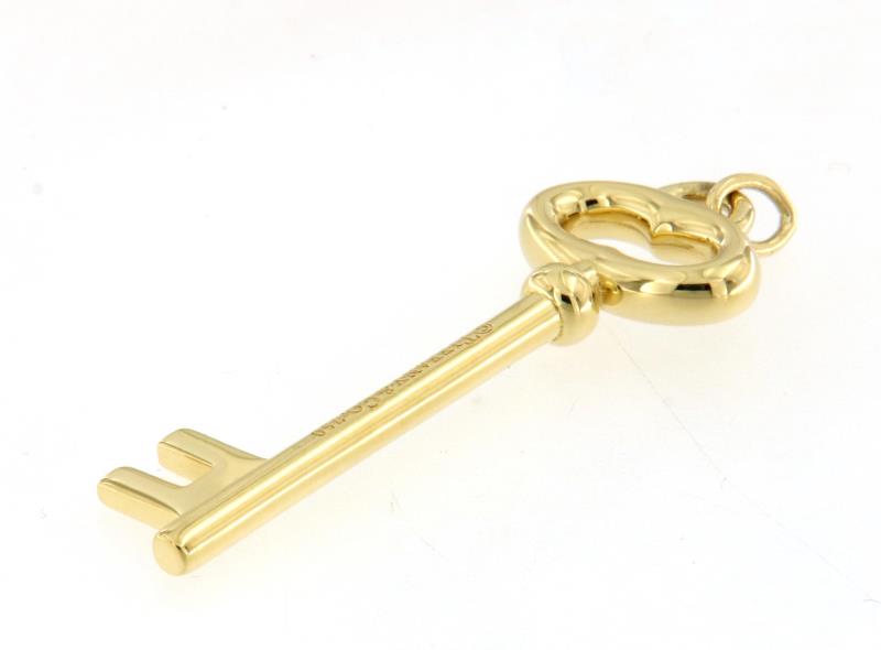 Tiffany ciondolo oro giallo 750/1000 chiave  cm 5.5