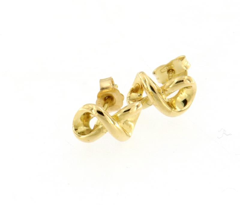 Coppia di orecchini oro giallo 750\1000 infinito