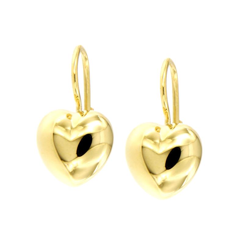 NKlaus Orecchini A Cuore In Oro Giallo 333 (8 Carati) - Misura 6x7mm - Donna